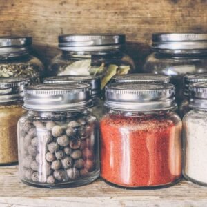 Glass Spice Jar Set – 6 Piece